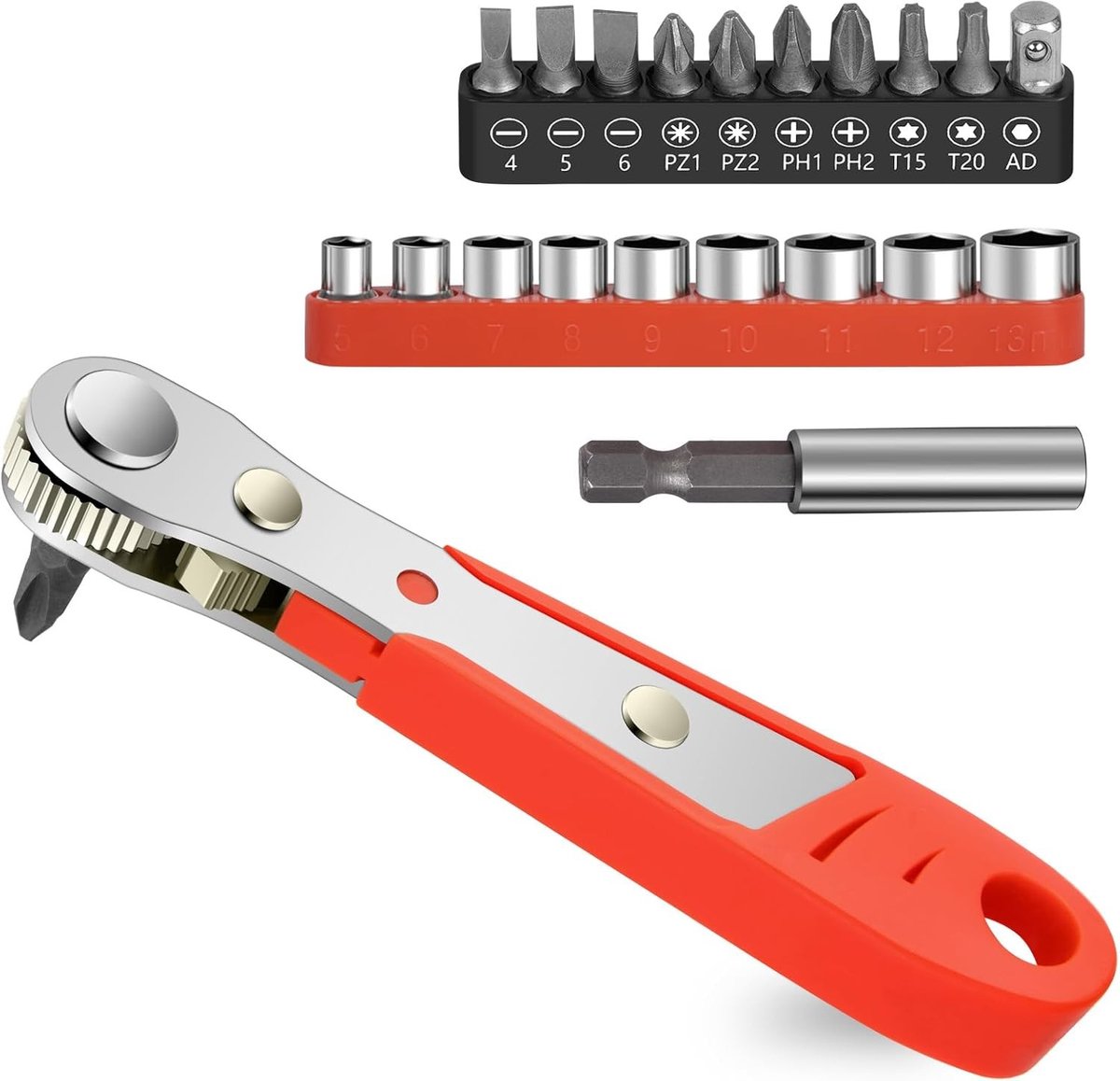 Multifunctionele Mini Schroevendraaier Set met Ratchet, Magnetische Schroevendraaiers en Omkeerfunctie voor Onderhoud en Reparatie