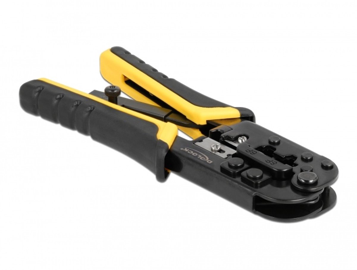 Image of Delock Universal Crimping Tool with wire stripper for 8P (RJ45) or 6P (RJ12/11) plugs