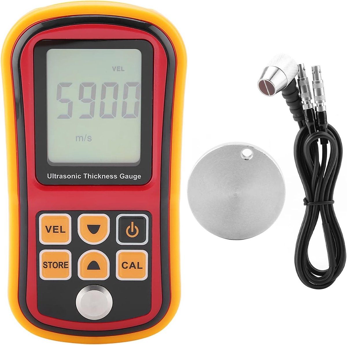 Ultrasone diktemeter met LCD-display voor staal - 1.2-220mm breedte met geluidsnelheidmeter voor metalen toepassingen