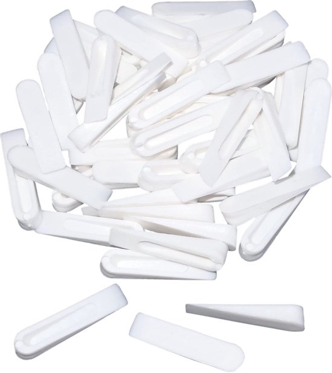 C54963 - Set van 50 Wedges/Washers/Heels - Voor Levelen van Tegels - 35 mm - Geschikt voor Badkamer/Kitchen/Woonkamer/Terras/Toilet - Plastic