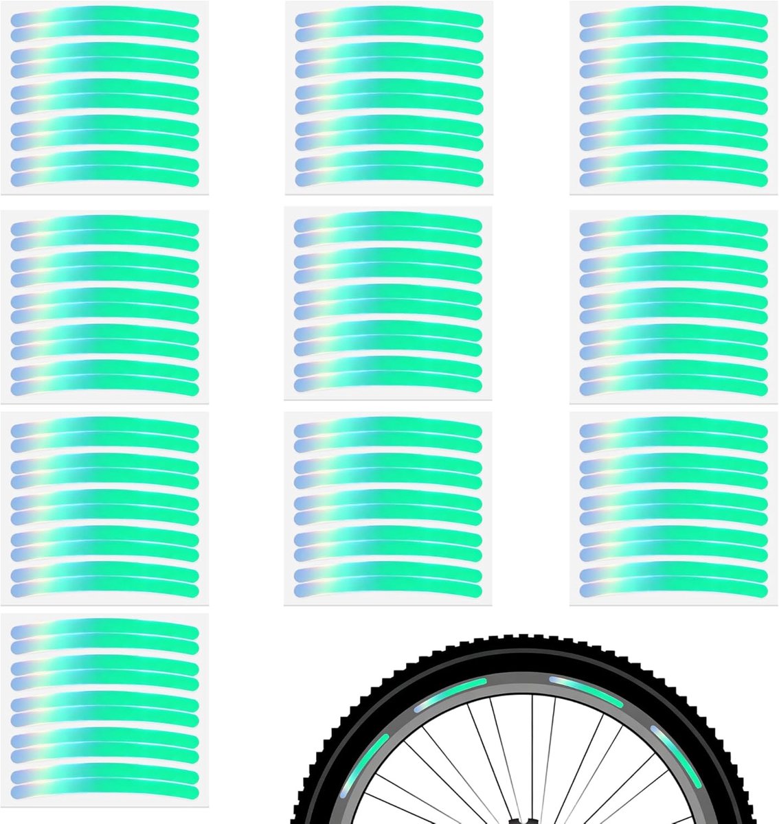 Reflecterende stickers voor fiets en scooter - 100 stuks - zelfklevend - prismatisch effect - verhoogt zichtbaarheid - SnelShoppen