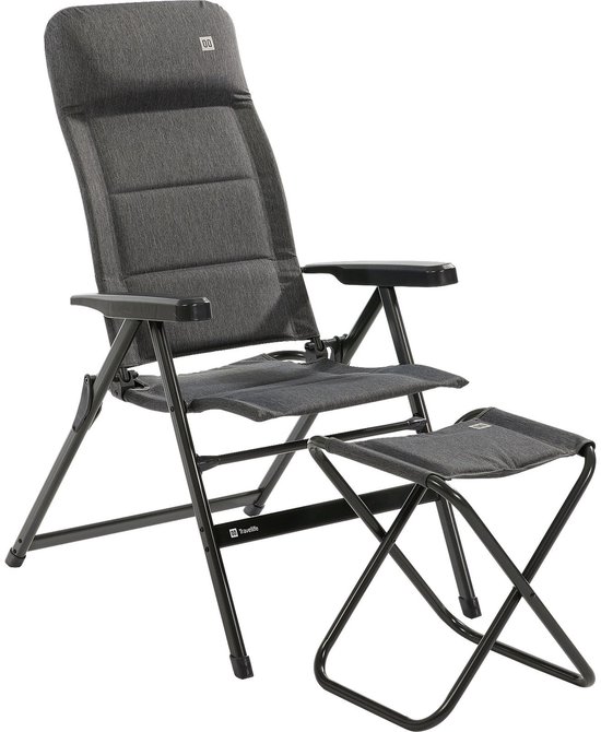 Travellife Lago Camping Standenstoel Comfort stormy grey - Verstelbaar in 7 standen - Water- en uv-bestendig van Merkloos — afbeelding 5