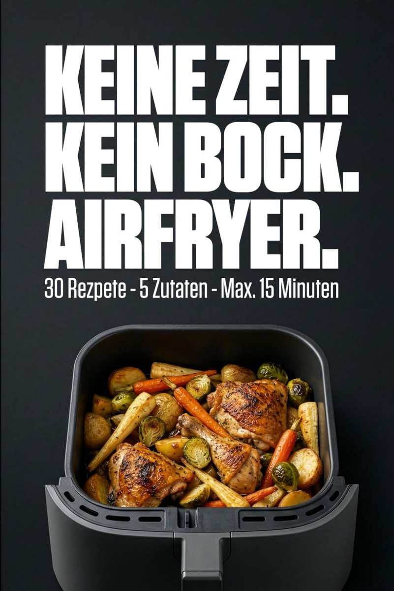 Airfryer receptenboek - 30 snelle recepten - max. 5 ingrediënten - binnen 15 minuten - voor singles & studenten - SnelShoppen