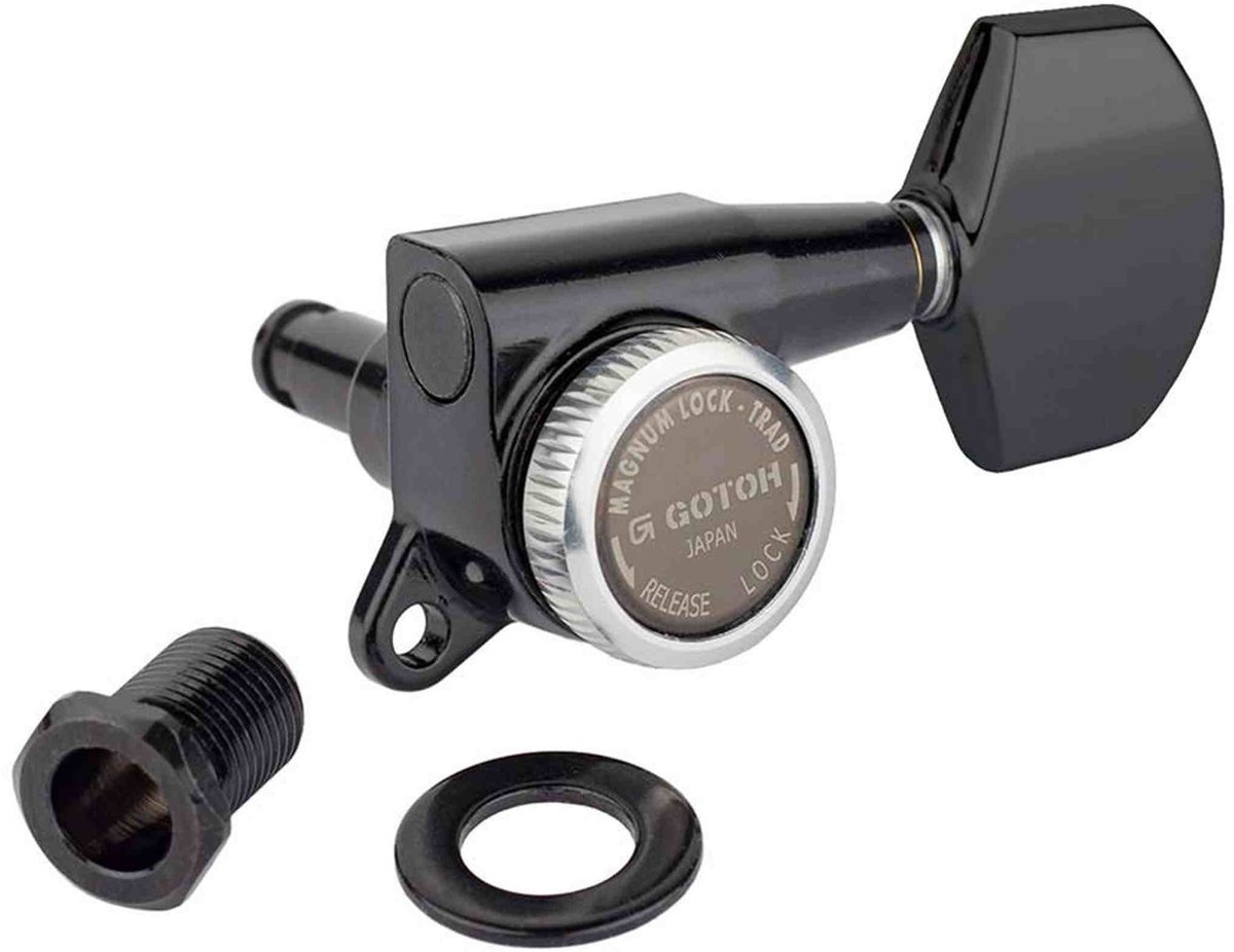 Gotoh GTH14051 SG381 stemmechanieken met Magnum Lock Trad and 01 knoppen, 3L3R, cosmo zwart