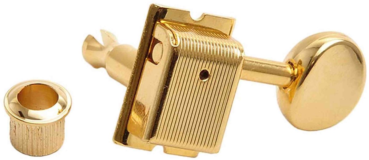 Kluson M6NLG Stemmechanieken voor gitaar No Line, 6x links met ovale knoppen, goud