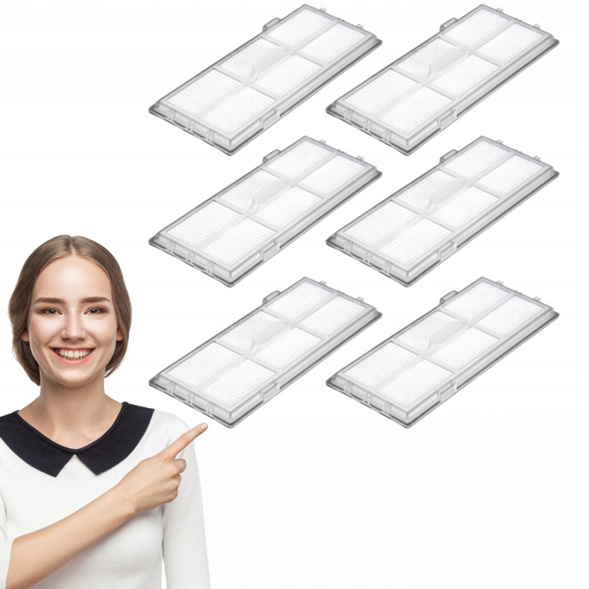 AreoSe - HEPA-filter voor Roborock S7, S7 Plus S7 Max S8, S8 - 6 stuks