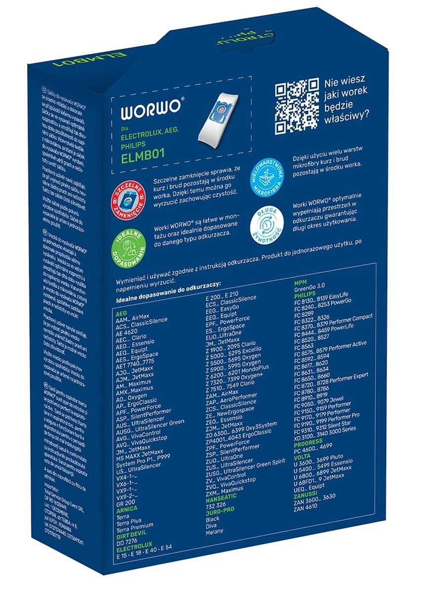 AreoSe - Stofzuigerzakken voor Electrolux Philips Beko - 24 stuks