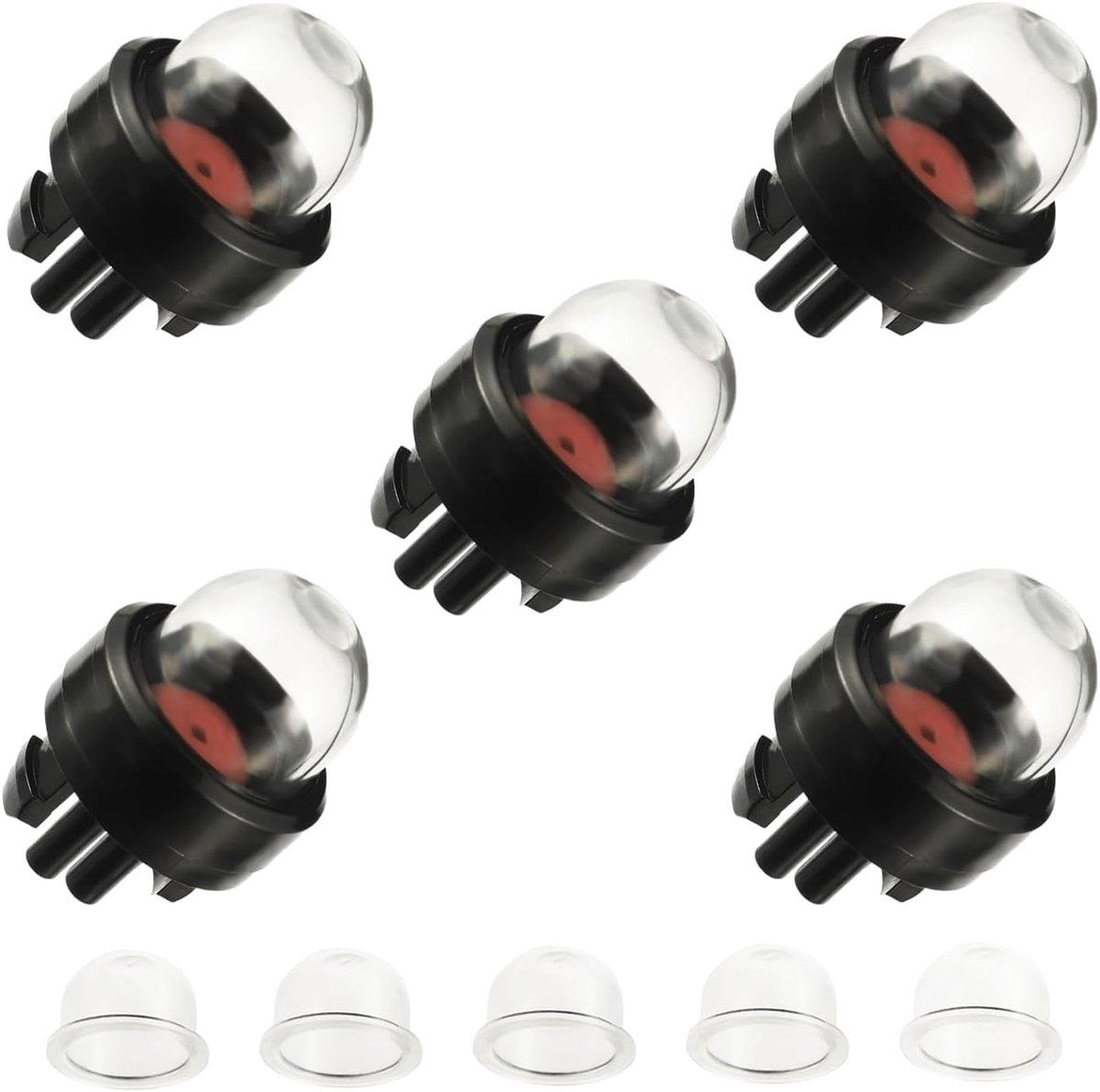 Verpakking met 5 primer primer + verpakking met 5 deksels, pomp, gloeilamp, primer voor carburateur, drukcarburateur, voor kettingzaag grasmaaiers