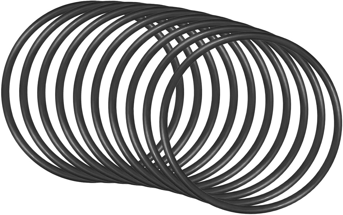 10 stuks nitrilrubber, rubberen afdichtringen, 110 mm x 100 mm x 5 mm, voor kraan, loodgieter, reparatie, afdichting, zwart