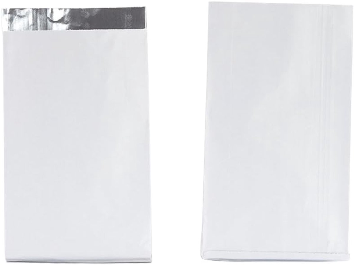 hamburger wraps, aluminiumfolie gevoerde zakken opslagtemperatuur, perfect voor sandwiches, BBQ, hotdog, kraftpapier vellen voor picknick, festival (wit, groot (pak van 100))
