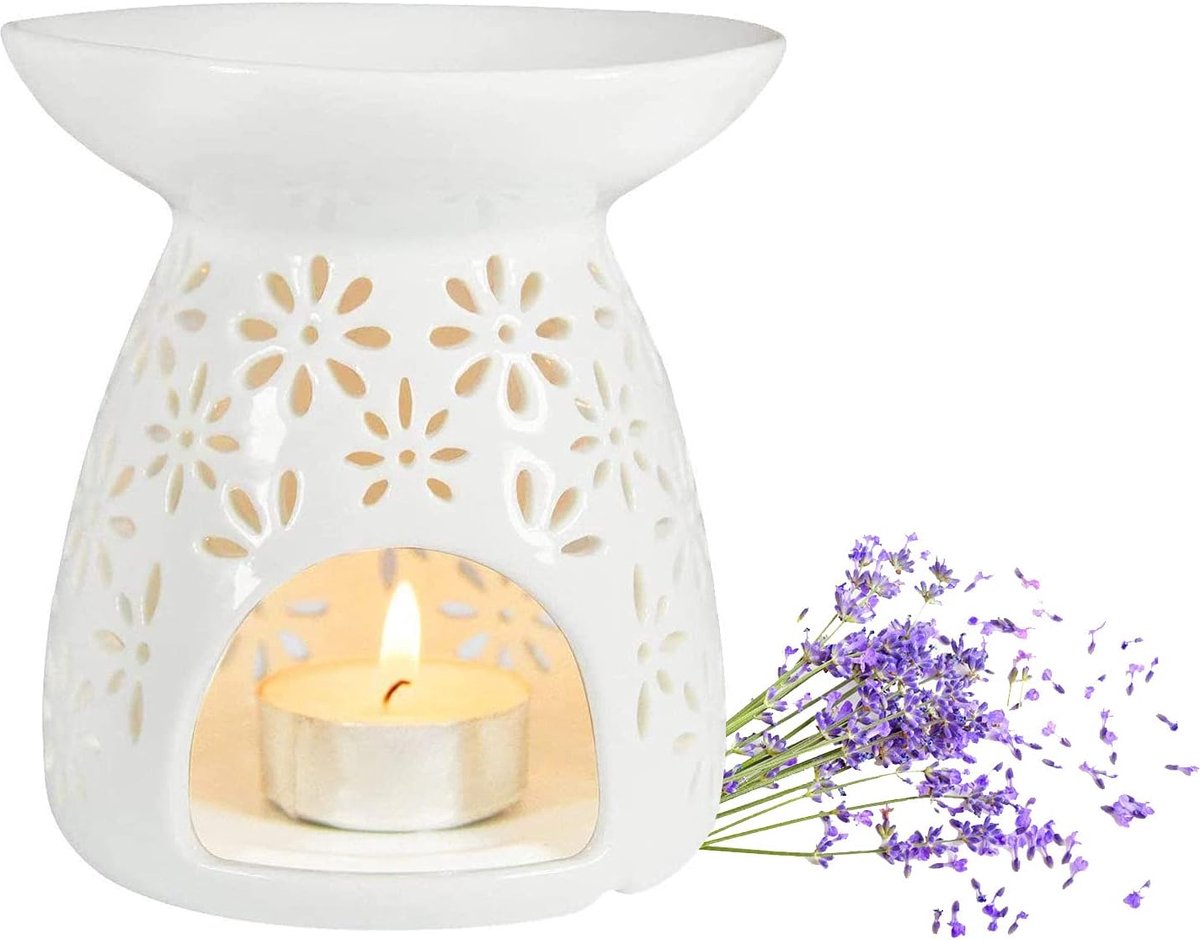 etherische olie wierook Aroma Lamp Diffuser kaars oven thee licht houder wit