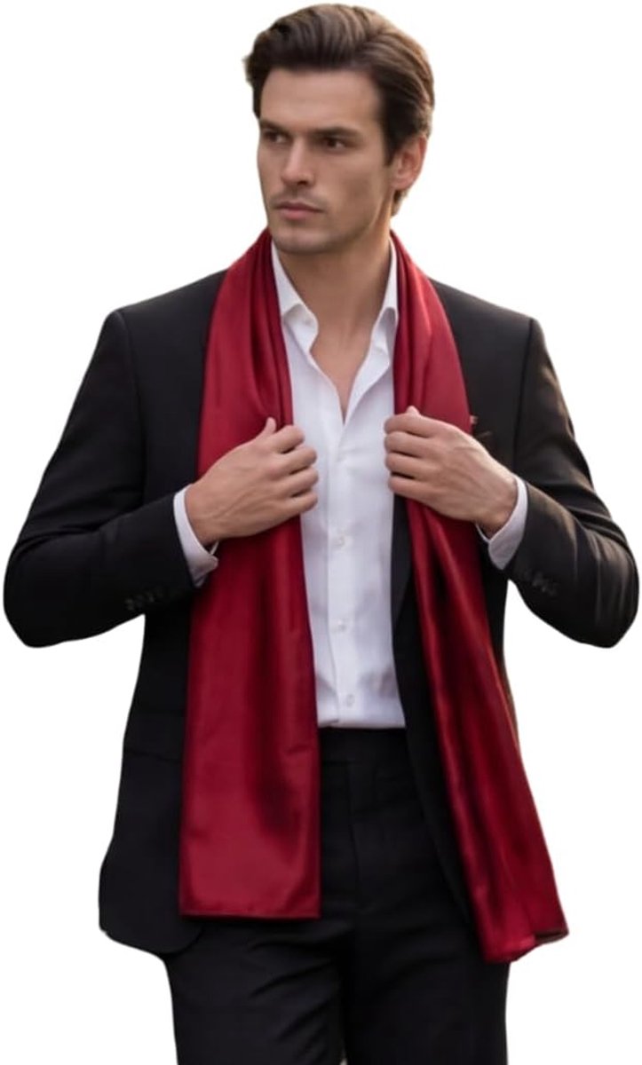 100% zijde chiffon halsdoek zijden sjaal 180x80cm effen kleur voor pak donkerblauw doek zijden doek stola zakelijke stijl cadeau voor hem