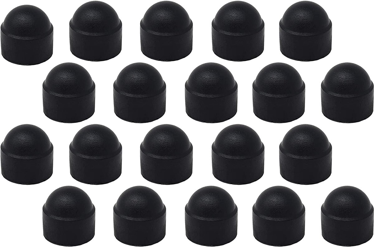 20 x ronde zeskantige beschermkappen M8 x SW13 mm met binnenzeskant voor moeren en schroefkoppen