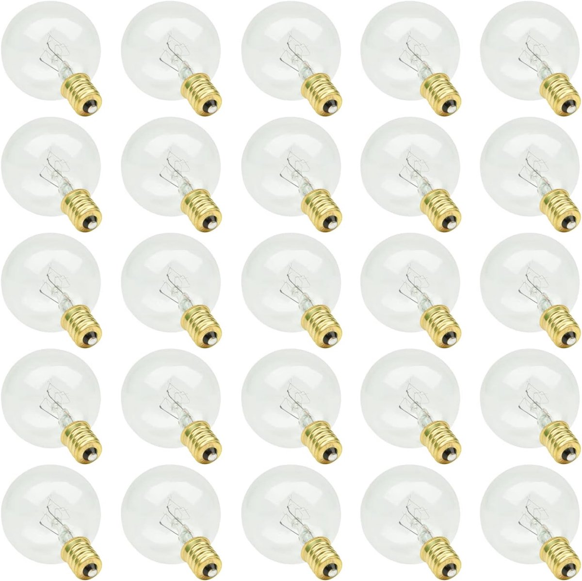 Gloeilampen, 25 stuks, 7 W, 2200 K, warm wit, wolfraam, Edison-gloeilamp, E12-gloeilamp, voor balkon, veranda, party, terrasverlichting, bruiloft, balkon, decoratie, 220-240 spanning