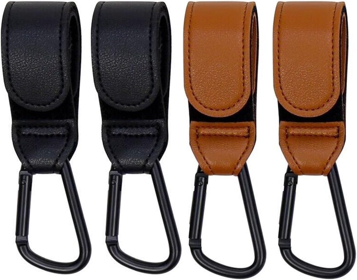 Kinderwagenhaken, zware clips, karabijnhaken, leren tassen, haken voor kinderwagen, handtas, boodschappentas, enz. voor buiten