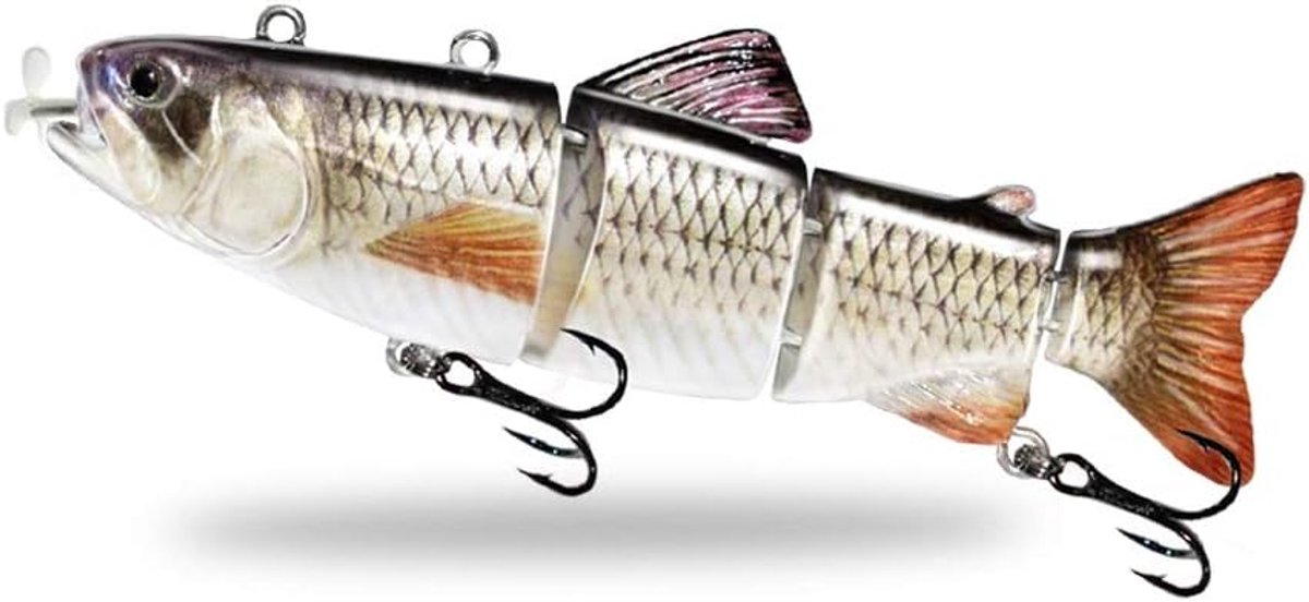 ods kunstaas Robotisch Zwemaas USB Oplaadbare LED Light 4-Segement Multi Jointed Swimbait Inteli Zelfrijdend Elektrisch Vissen Tackle