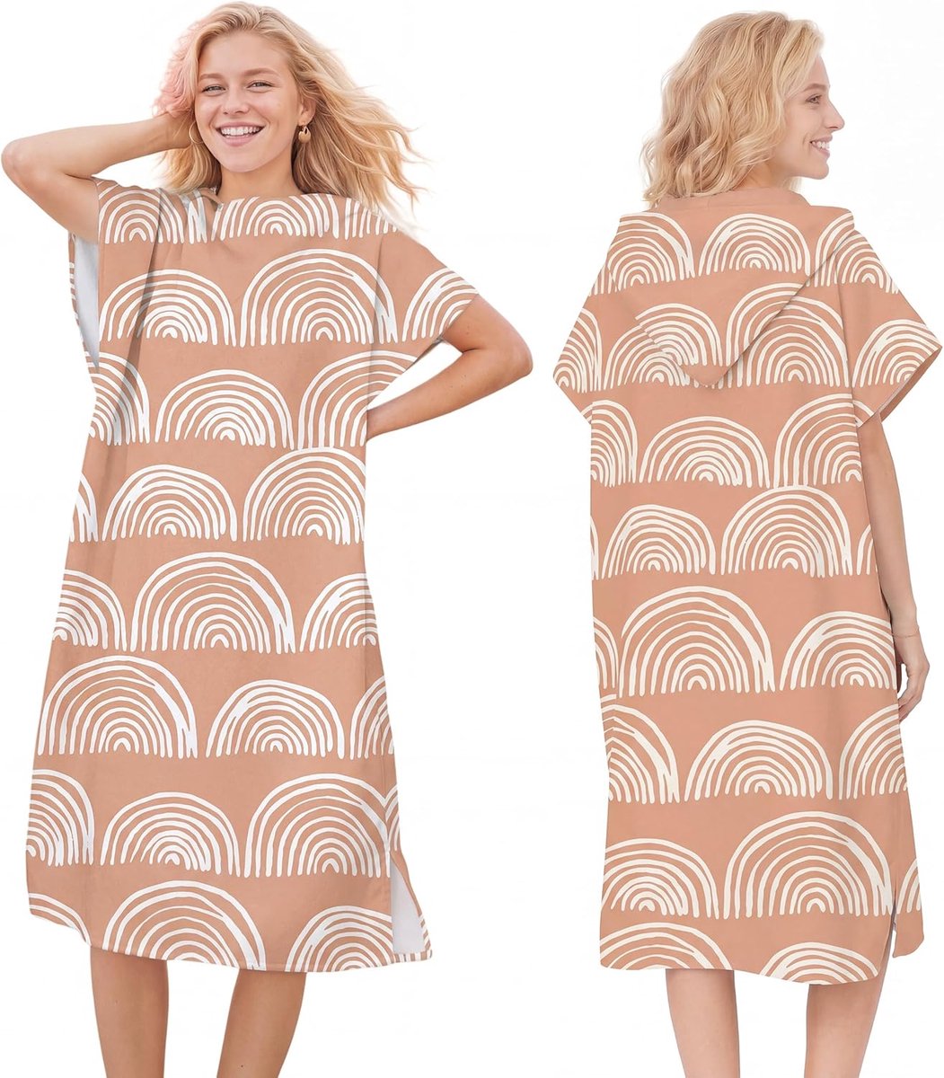 surfponcho, wikkeldoek, badjas, capuchontrui voor volwassenen, mannen, vrouwen of gezinnen, microvezel, zwemmen, strand, surfen, duiken, baden thuis