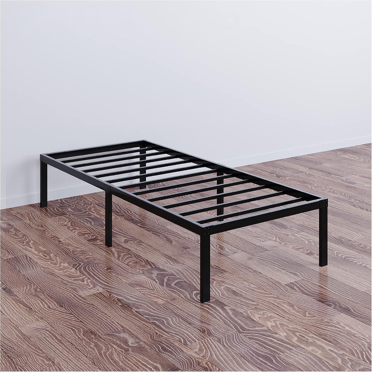 Metalen Onderstel voor Bed - Voor Matras 90x190 cm - Voor Tweepersoonsbedden of Matrassen - Stevige, eenvoudige montage, grote opbergruimte - Zwart Bedframe