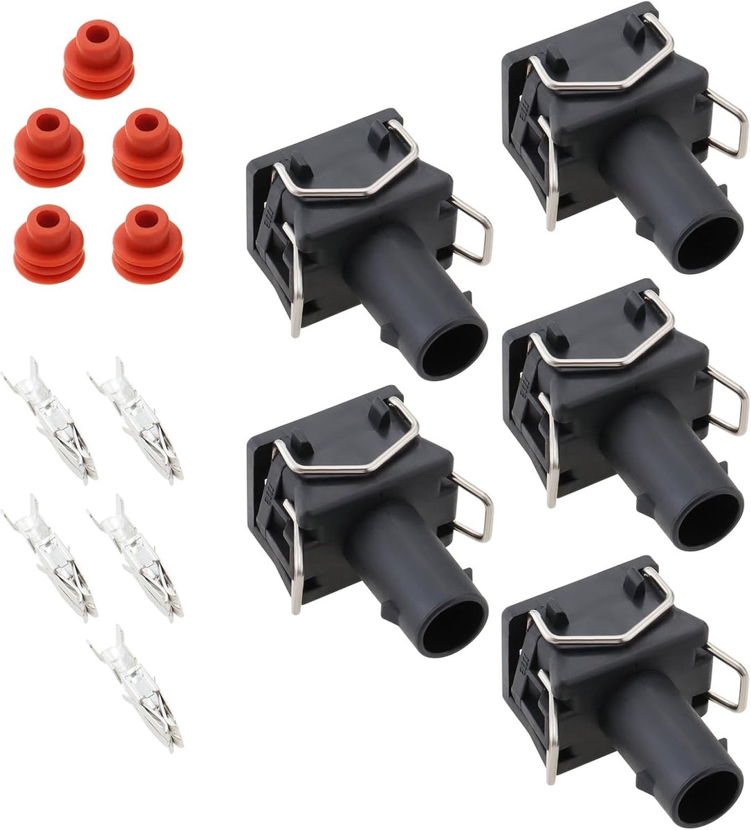 5 Sets 1 Pin Automotive Connectors 357972771 Vrouwelijke Draad Harnas Connector Met Terminal Plug Starter Motor Draad Harnas Socket Compatibel Met VW