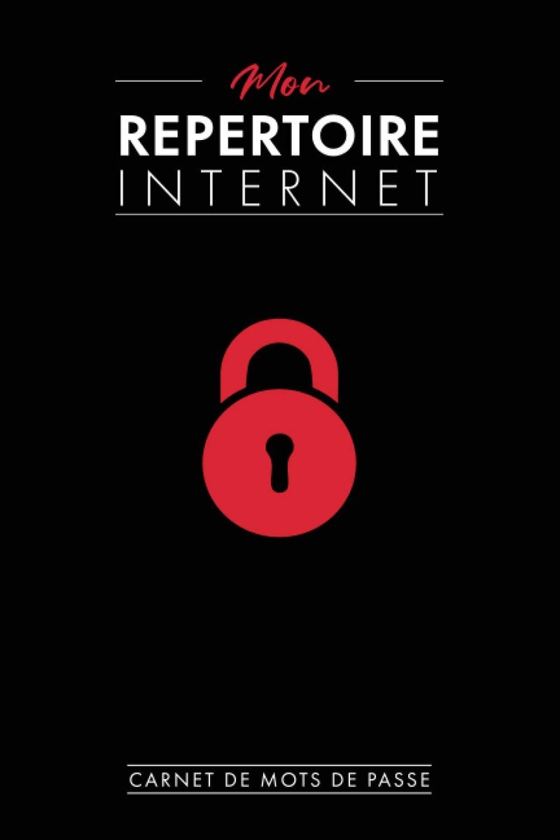 Internet - Carnet de Mots de Passe: livre avec index alphabétique pour enregistrer et gérer vos codes secrets ensemble dans un endroit sécurisé.