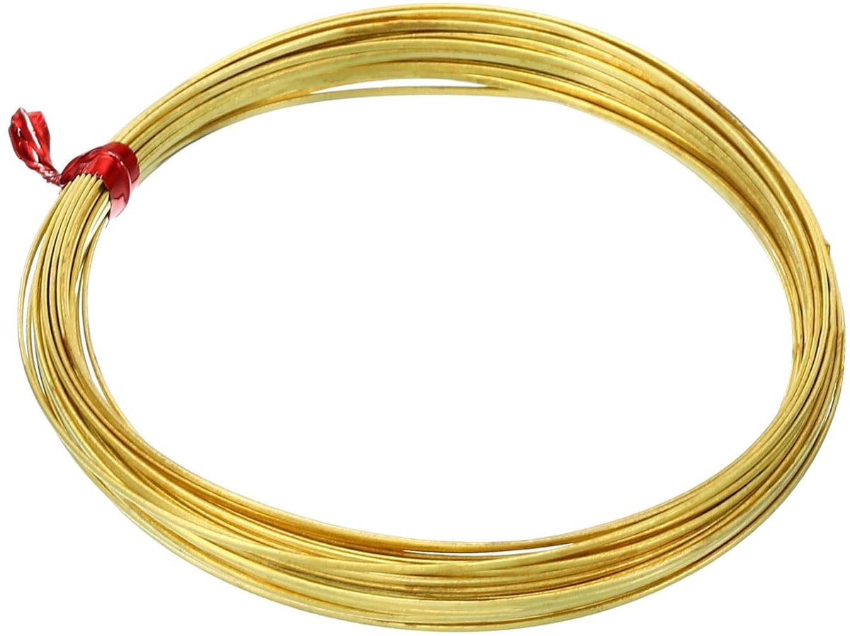 Draad, 1 stuk, 0,8 x 0,4 mm diameter, 6 m, knutseldraad voor het maken van sieraden, kralen en tuinplanten, 1 stuk