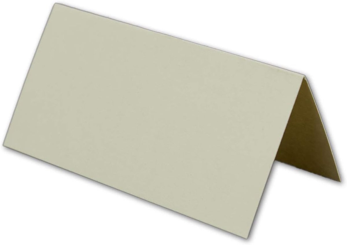 50 kleine crèmekleurige neutrale universele universele stabiele effen blanco tafelkaarten 8x4 cm naambordjes zitkaarten plaatskaarten prijskaarten tafelstandaard met elke pen beschrijfbaar
