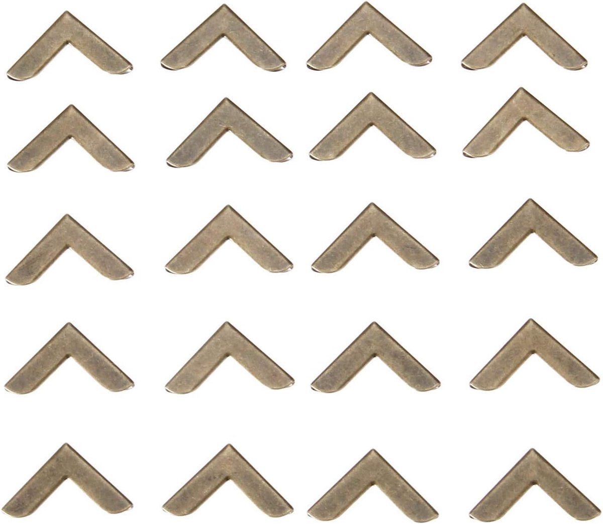 40 stks Eenvoudig Ontwerp Metalen Boek Hoek Beschermer Retro Brons Decoratie Album Menu Edge Guarder Antiek brons