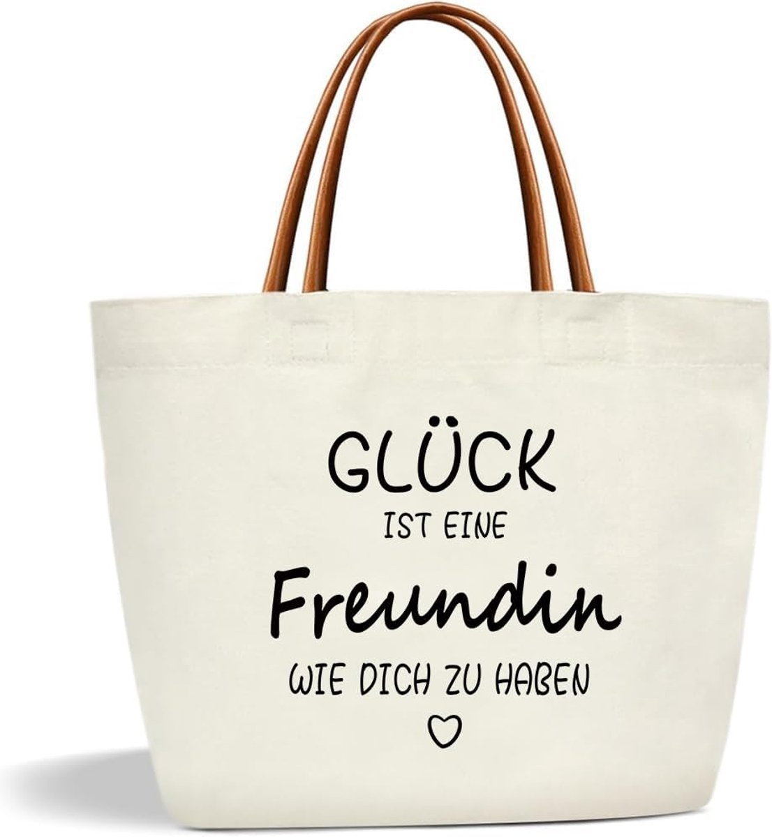 Tote Bag voor vrouwen, dames boodschappentas draagtas, katoenen tas, cadeau voor vriendin, collega, gepensioneerde, mama, oma, cadeau-idee voor verjaardag, Kerstmis, Moederdag, afscheid