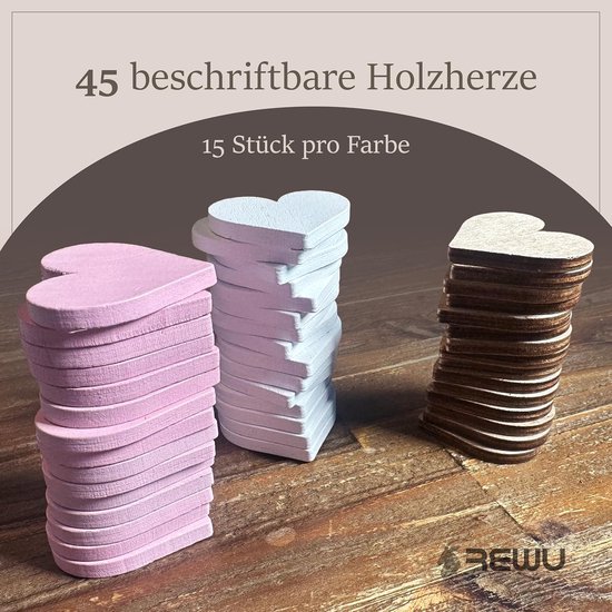 Fotolijst met beschrijfbare houten hartjes, gastenboek, bruiloft, liefdesdecoratie, cadeau-idee, huwelijkscadeau, fotolijst, 38 x 28 cm — afbeelding 5
