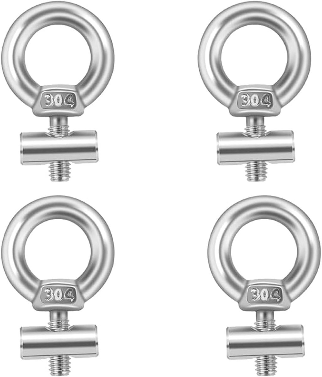 4 stuks kederstoppers 6 mm, stoppers voor rails, roestvrijstalen kederstopper, voortentstopper roestvrij staal, kederrail, accessoires voor kederrail voor caravan, camper, boot