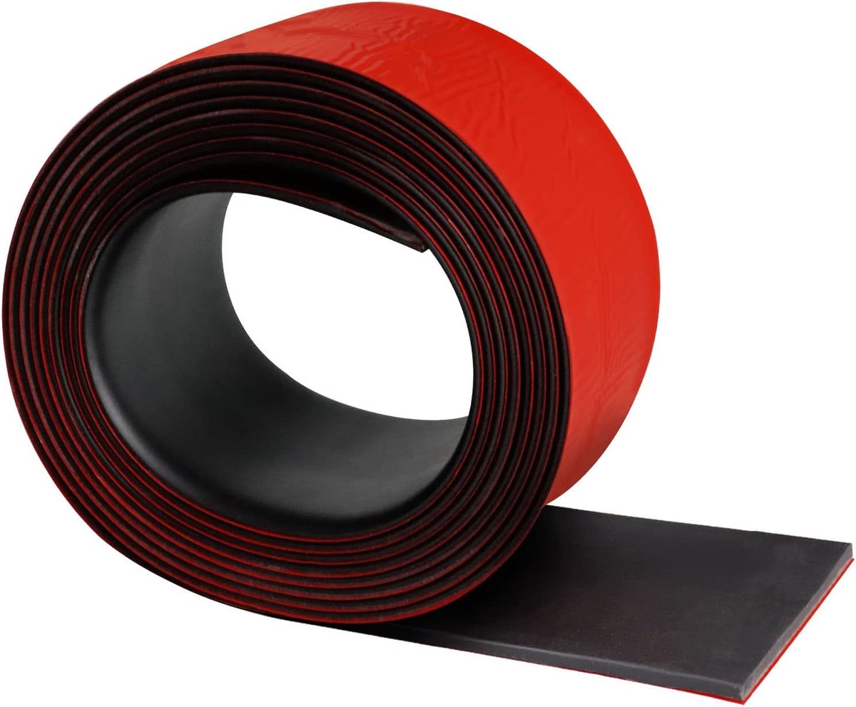rubberstrip, neopreen rubbermat rubberplaat, massief rubber rubberprofiel voor afdichtingen, bescherming van vloerbedekkingen, trillingsbescherming, afdekking, DIY (75mm × 1,5mm × 3m)