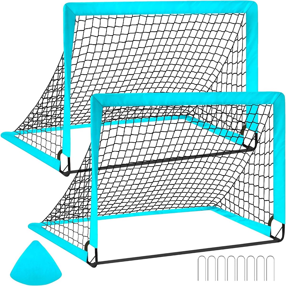 2 draagbare pop-up voetbaldoelen, outdoor voetbaldoelen voor tuin, kider of park, voetbaldoel voor kinderen