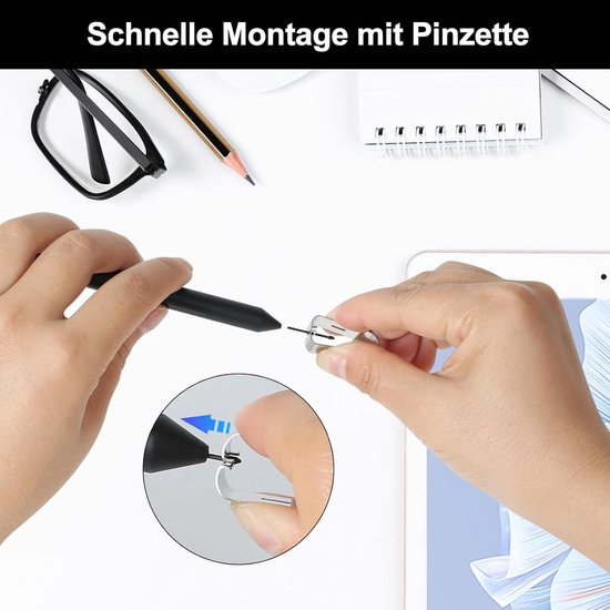 30 Stuk S Pen Reservepunten, S Pen Tips met Installatietool voor Galaxy Note 10/10 Plus/ 20/20 UItra/ TabS6/ S6 Lite/ S7/ S7 Plus/ S8/ S8 UItra/ S8Plus/ S21ultra/ S22ultra/ S23ultra — afbeelding 2