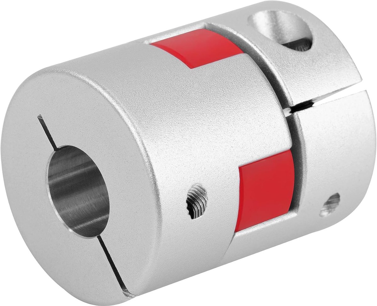 as pruim, 6,35 mm tot 6,35 mm aluminium flexibele scharnierklem pruim vorm elastische koppeling koppeling D30 L35