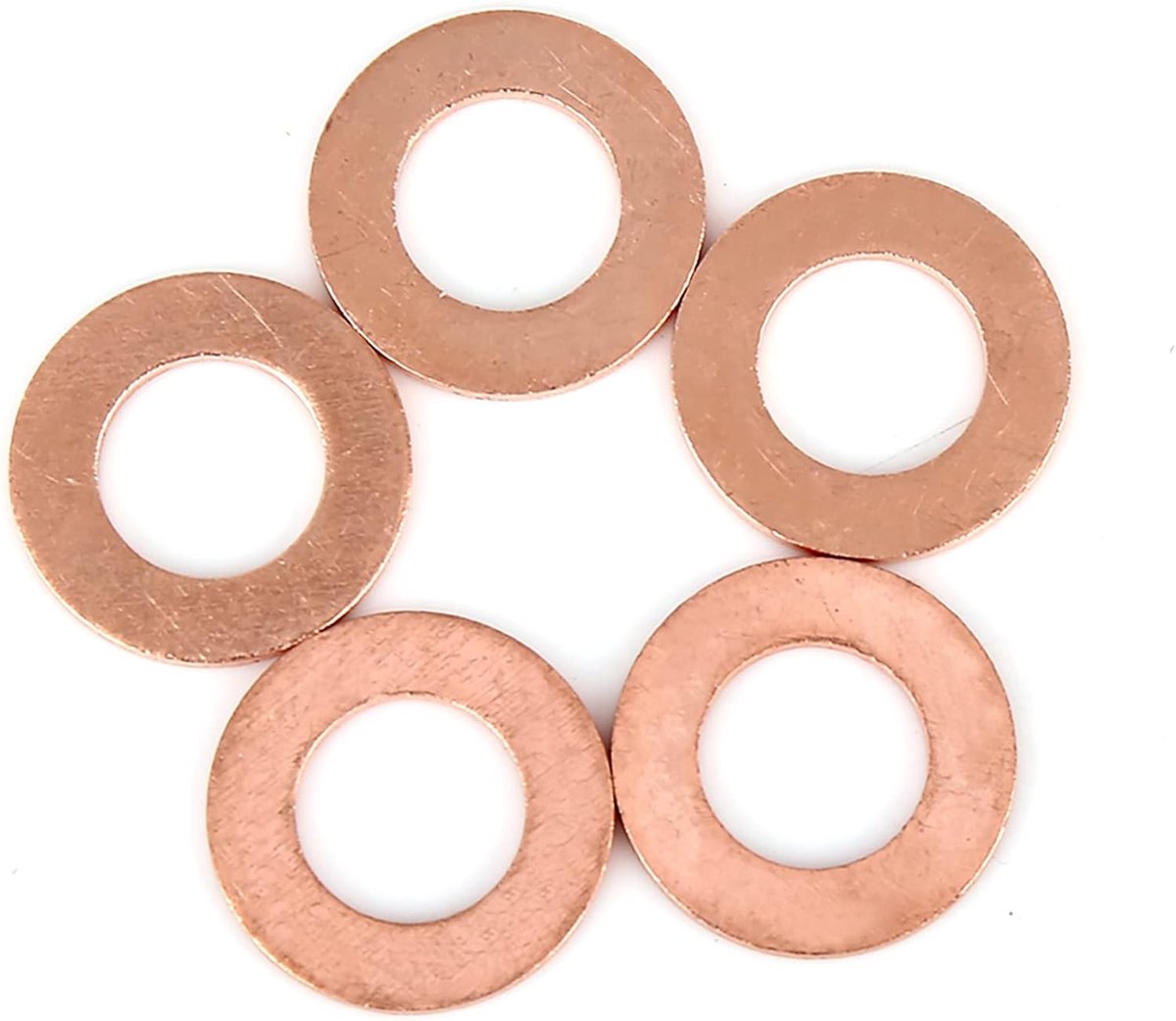 ABSOPRO 5 stuks koperen schijf vervanging 12 x 22 x 1,5 mm platte afdichtring
