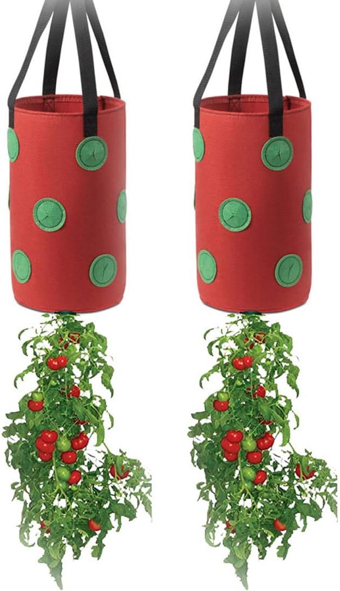 Zakken met gaten onderaan plantenzakken hangend aardbeienplantenzakken 3 gallon 20 cm x 35 cm / 7,8 inch x 13,7 inch