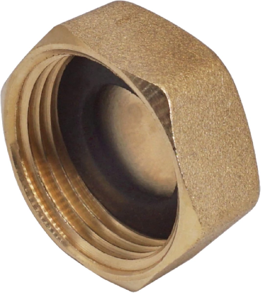 (2 stuks) Messing 3/4" Vrouwelijke Cap met Wasmachine, Hex Vrouwelijke Blanking Cap, Pijpdoppen, Vrouwelijke BSP Draad, Buis Eindkap
