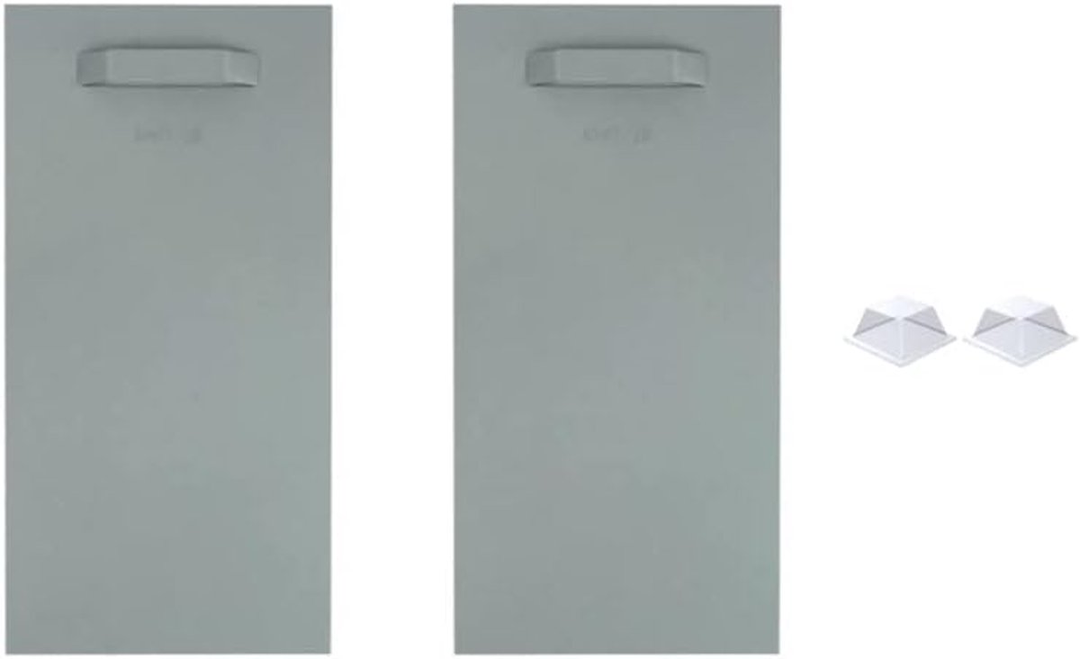 bevestigingsset Fotohouder Spiegelhouder Dibond Hanger Plakplaten (2x Houder | Siliconen Buffer 200x100mm)