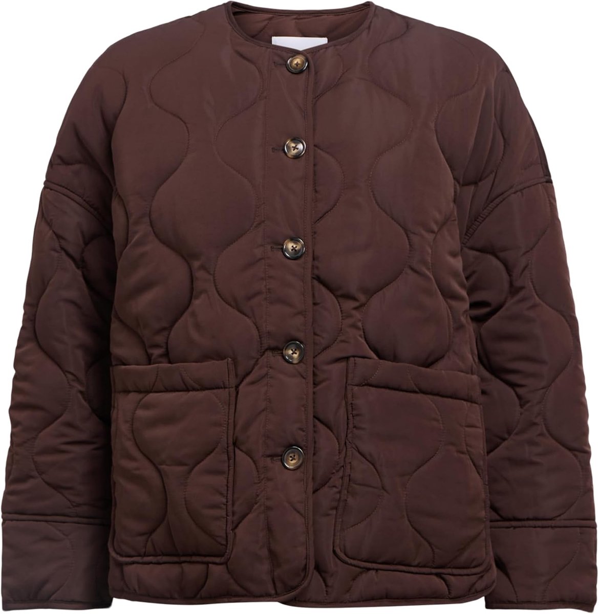 Objallie Ls Lo gewatteerde jas voor dames, Noos jurk, Java, 16, Java, 42