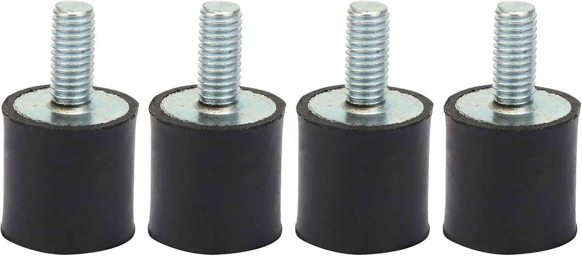 4 stuks rubberen houders M3 M5 M6, anti-vibratie stil blok, voor stille elektrische groep, auto-compressor, voorkomt trillingsinterferentie van de machine