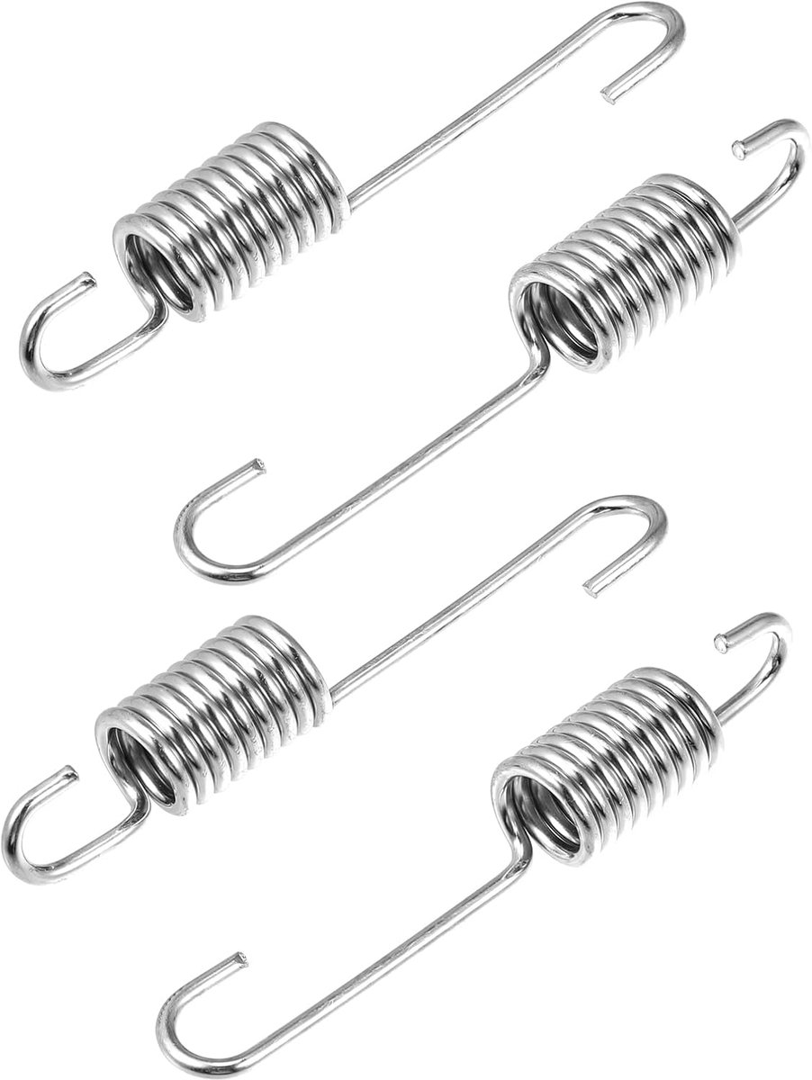 AUTOHAUX 4 stuks 8,5 cm lengte zilvertint motorfiets rempedaal teruggaveer