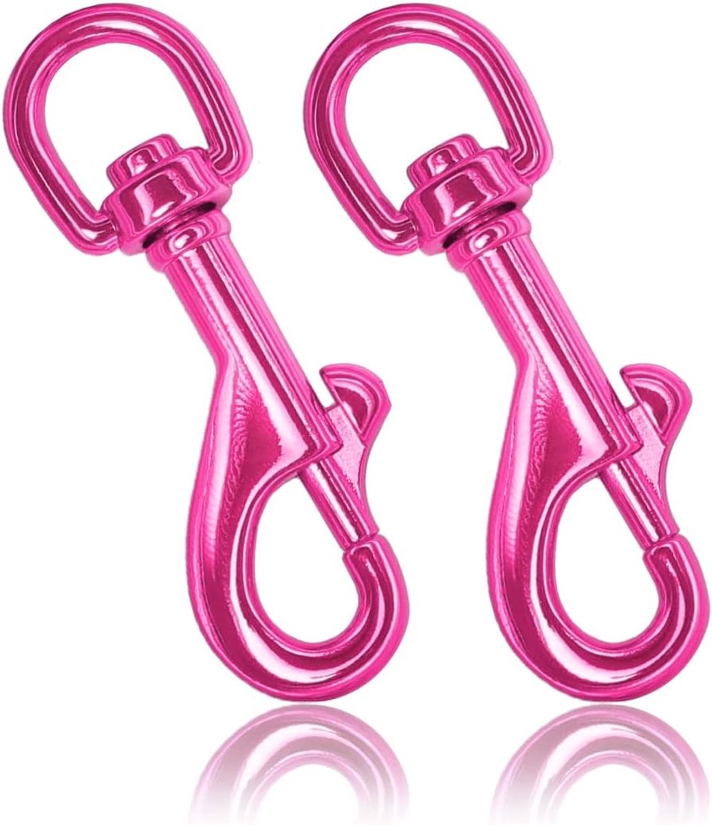 Karabijnhaak met draaischarnier in set, boutkarabijnhaak voor hondenhalsband, stalen karabijnhaak, voor Paracord 550 hondenriem, klikkarabijnhaak, draaikop, zinklegering, metalen design