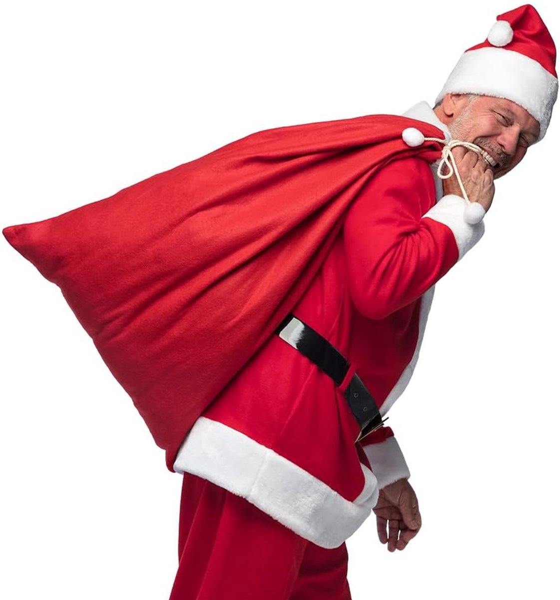 - 13395 - Geschenkzak, 60 x 100 cm, zak voor kerstmis, kerstmannenzak, geschenkzak