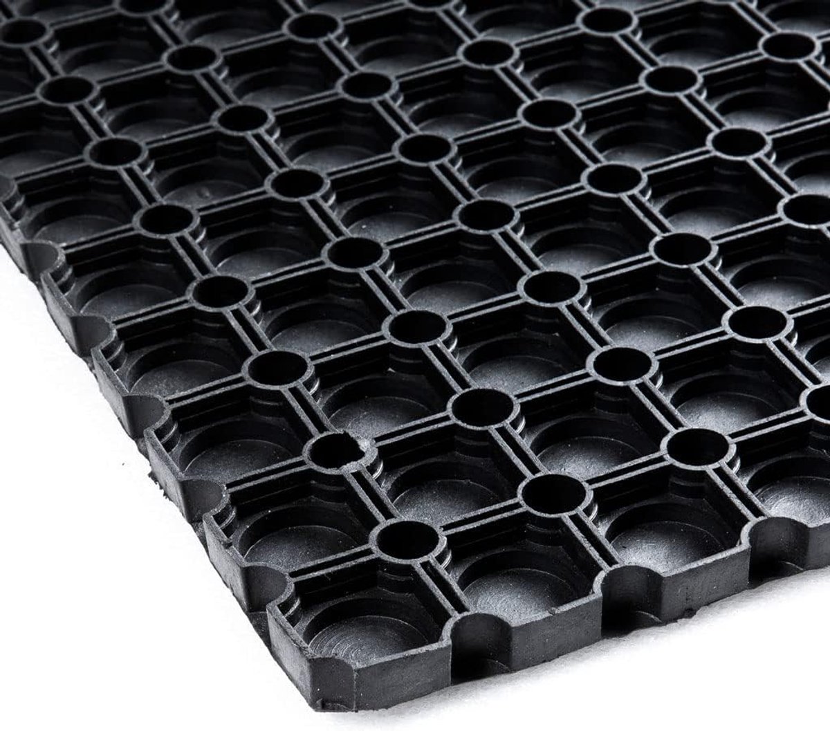 gesloten rubberen ringmat - 80 x 120 cm - waterdichte gaten