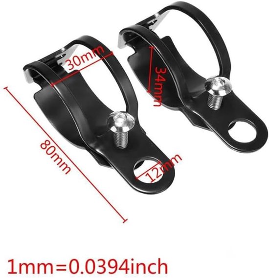 universele knipperhouder, vorkbevestigingstang, terugsteltang, 30-43 mm, zwart — afbeelding 3