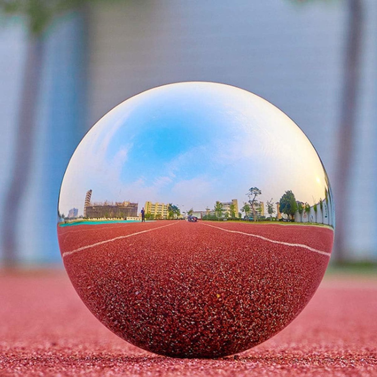 Observatiebal van roestvrij staal - Spiegel gepolijste holle bal - Reflecterende tuinbal - Naadloze drijvende bal voor tuindecoratie (20 cm x 1 stuk)