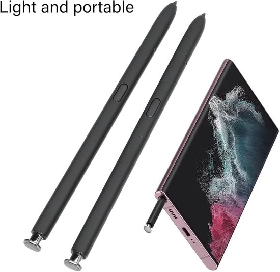2 Stuks Telefoon Stylus Touchscreens S Pen Vervanging voor S22 S22 Ultra 5G, Stylus Pen met 5 Vervangbare Tips en Uitwerppen, Hoge Precisie Tekenpen Zonder BT (Zilver) — afbeelding 2