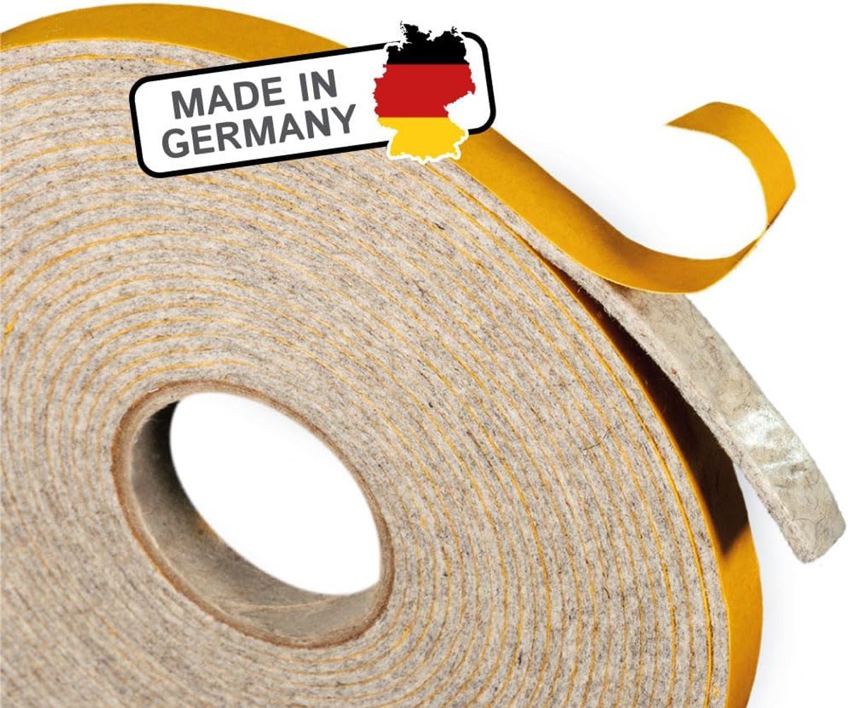 zelfklevend, 10 mm breed × 2 mm, 6 m, grijs, Made in Germany