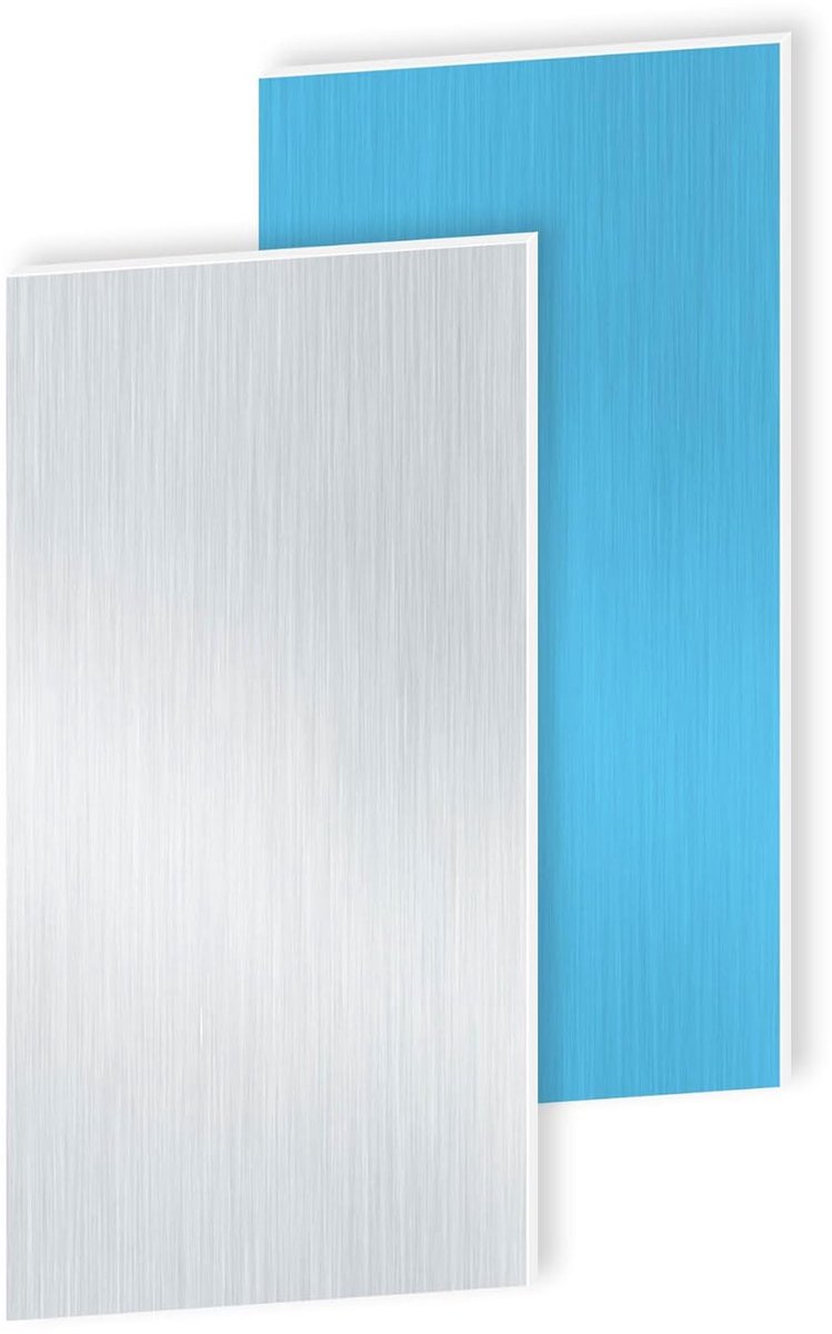 6063 aluminiumplaat met dubbelzijdige beschermfolie, 300 mm x 150 mm x 1 mm wanddikte, vierkante aluminiumplaat (2 stuks)