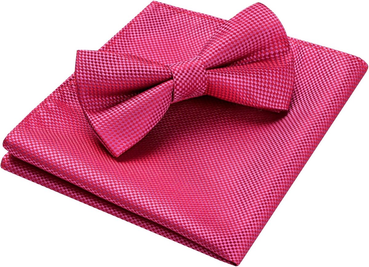 Vlinderdassen voor mannen, voorgebonden vlinderdas en pochet set, effen kleur, verstelbare strikken, stropdas, smoking, voor bruiloft, feest